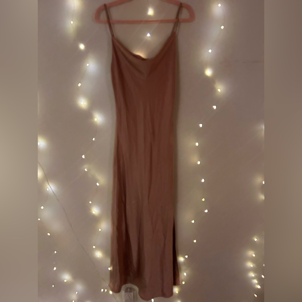 Audrey 3+1 Blush Pink satin dress